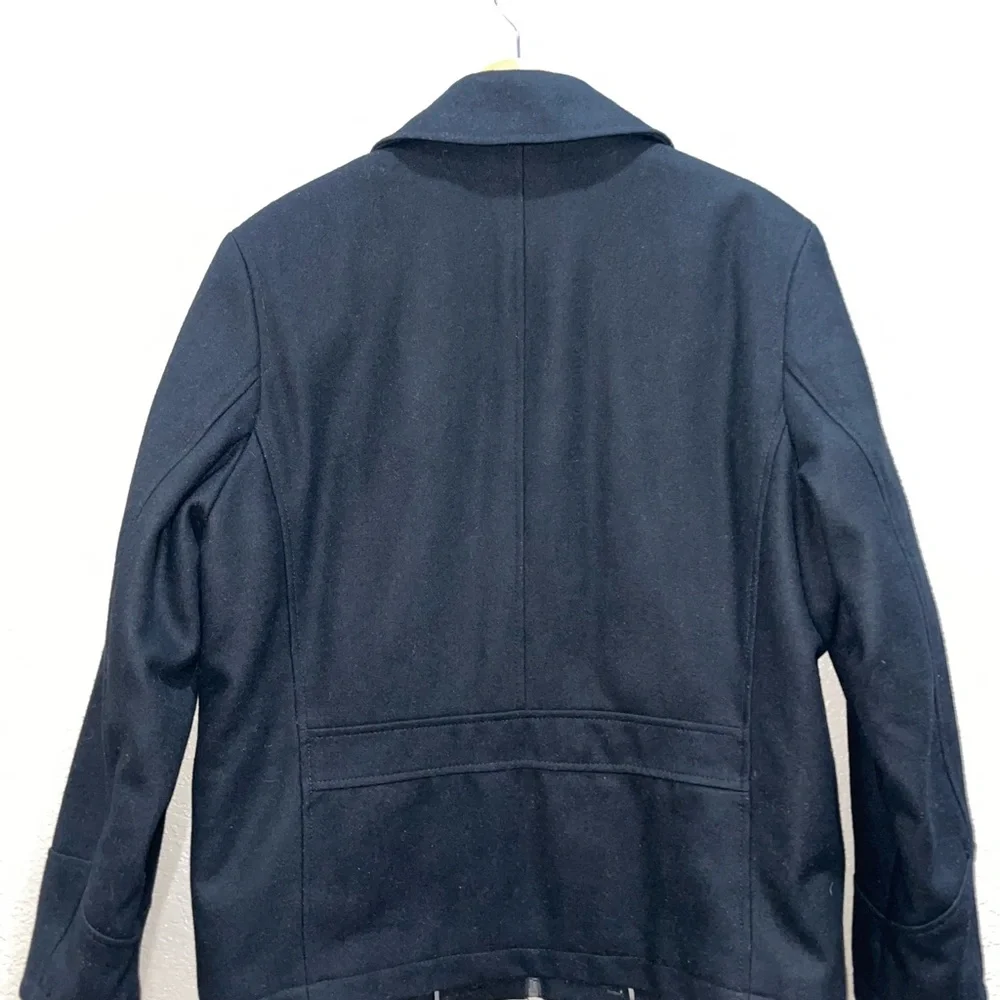 Levi’s Black Wool‎ Blend Zip Jacket Men’s Large Lined Classic Winter Coat